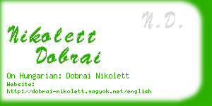 nikolett dobrai business card